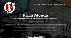 Desktop Screenshot of pizzamondobend.com