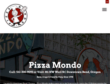 Tablet Screenshot of pizzamondobend.com